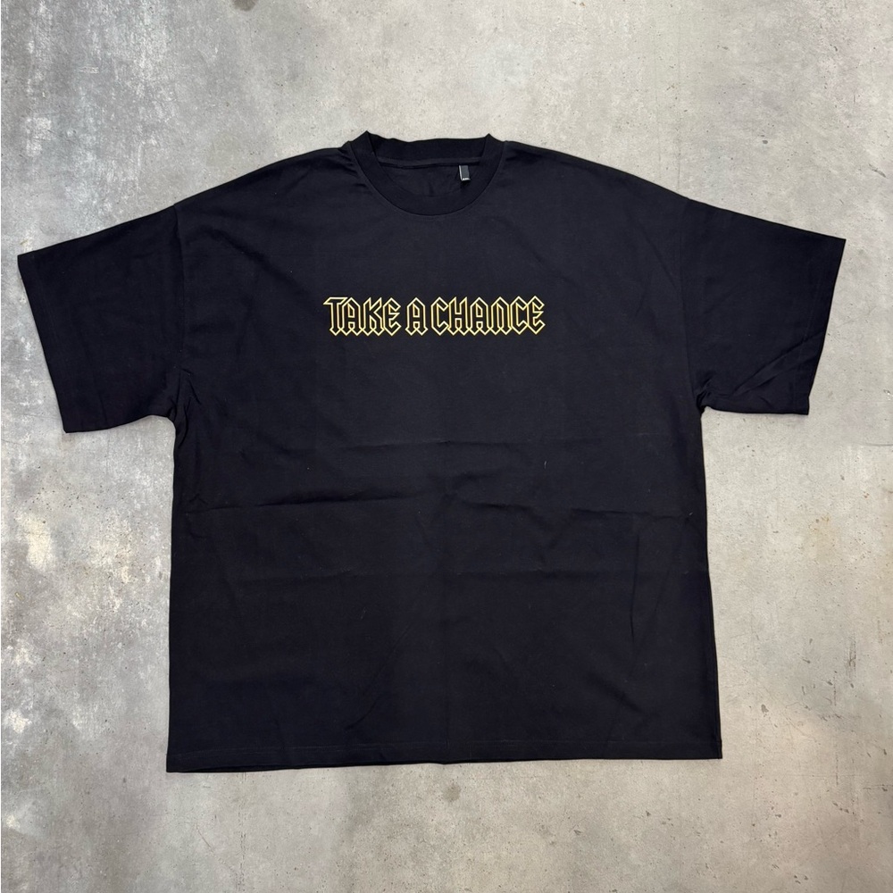 Men’s Take A Chance Graphic T-Shirt Black Size XXL Like New